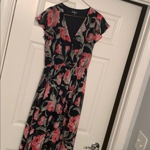 Long flower dress from lulus
